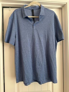 Men’s XXL Lululemon Blue Evolution Short Sleeve Polo Shirt